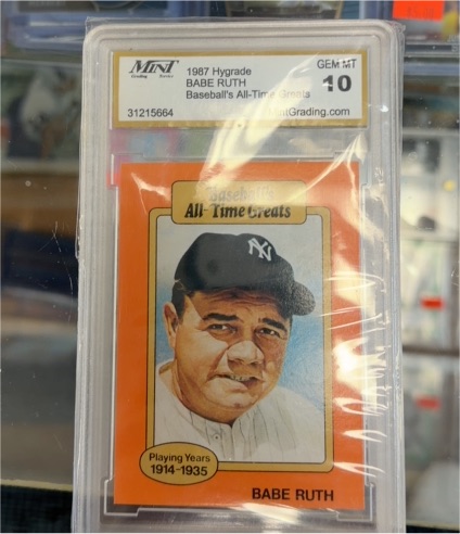 1987 Hygrade Baseball's All-Time Greats # Babe Ruth — front