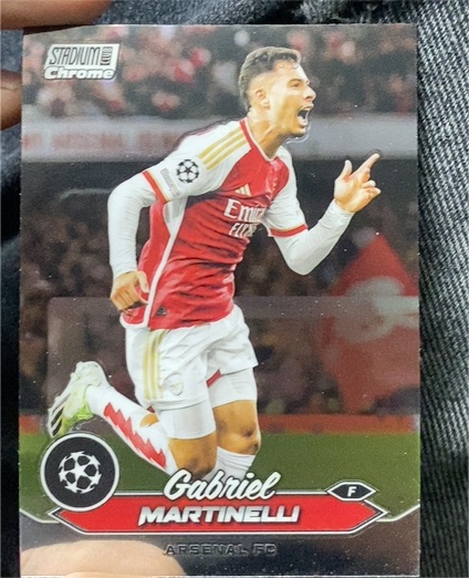 2023-24 Topps Stadium Club Chrome UEFA Champions League #41 Gabriel Martinelli — front