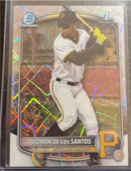 2025 Bowman Chrome #BCP-163 Johan De Los Santos — front