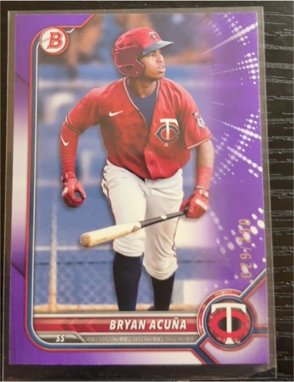 2022 Bowman Draft #BD-19 Bryan Acuña — front