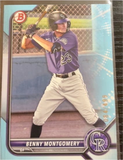 2022 Bowman Draft #BD-155 Benny Montgomery — front