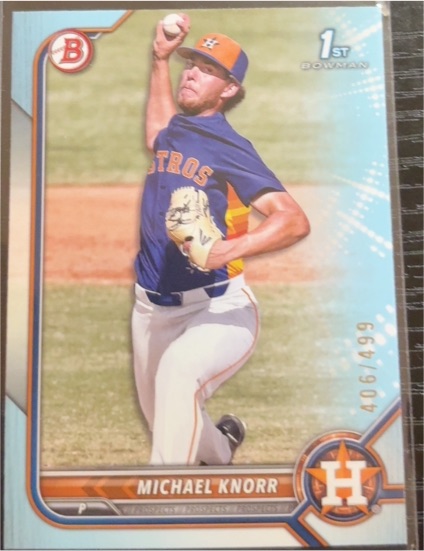 2022 Bowman Draft #BD-120 Michael Knorr — front