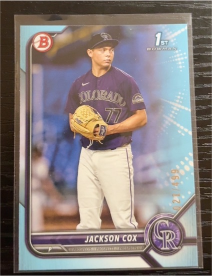 2022 Bowman Draft #BD-174 Jackson Cox — front