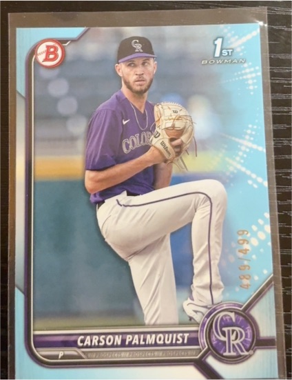 2022 Bowman Draft #BD-31 Carson Palmquist — front