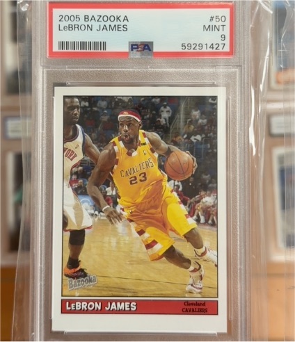 2005 Bazooka #50 LeBron James — front