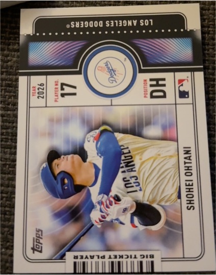 2026 Topps Series 1 Big Ticket Player #BTP-3 Shohei Ohtani — front
