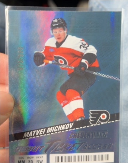 2024-25 Upper Deck Credentials Debut Ticket Access #Matvei Michkov — front