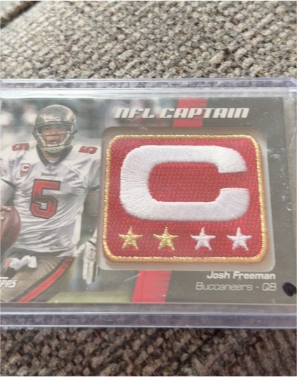 2012 Topps NFL Captain's Patch #NCP-JF Josh Freeman — front
