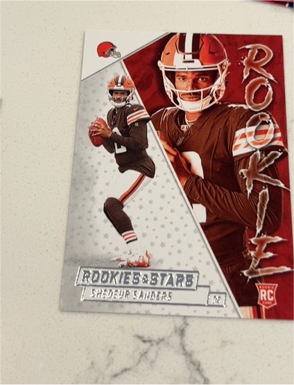 2025 Panini Rookies & Stars #21 Shedeur Sanders Rookie Exclusive — front