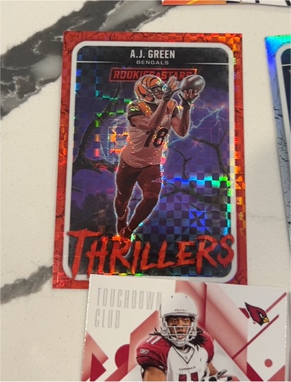 2025 Panini Rookies & Stars Thrillers #18 A.J. Green — front