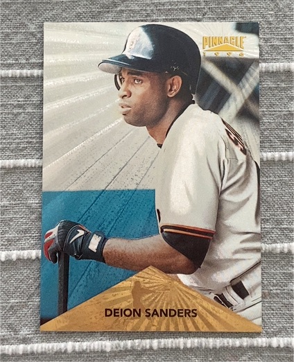 1996 Pinnacle #25 Deion Sanders — front