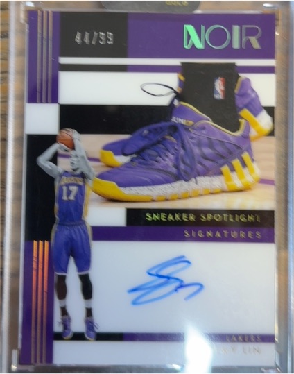 2024-25 Panini Noir #44 Jeremy Lin Sneaker Spotlight Signatures — front