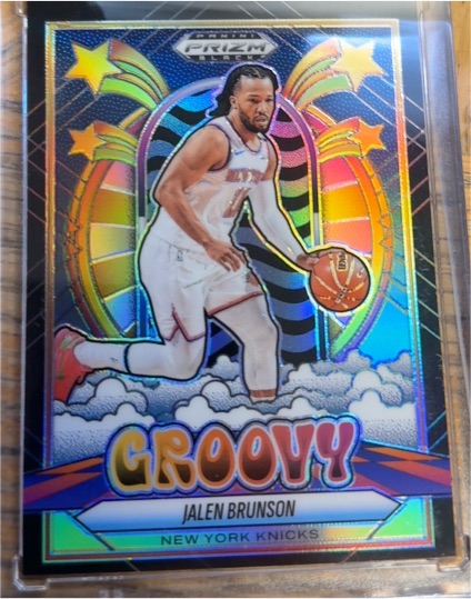 2024-25 Panini Prizm Black Groovy #Jalen Brunson — front