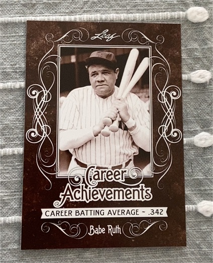 2016 Leaf Babe Ruth Collection #CA-01 Babe Ruth Career Achievements — front