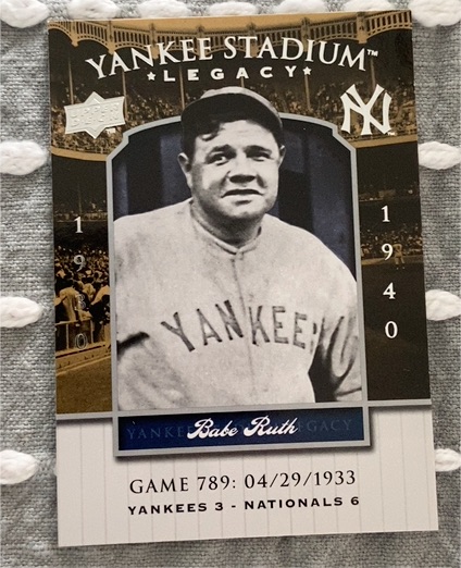 2008 Upper Deck Yankee Stadium Legacy #YSL796 Babe Ruth — front