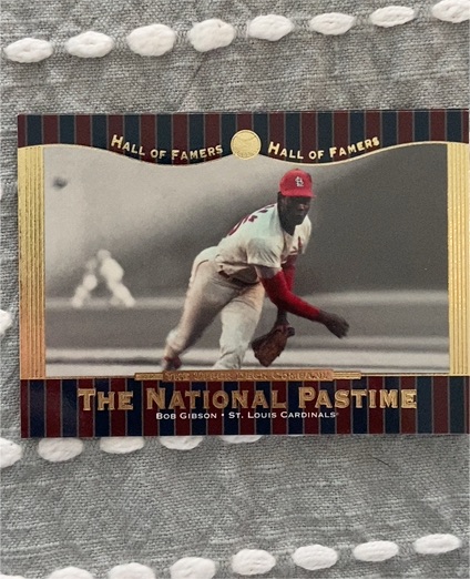 2001 Upper Deck Hall of Famers The National Pastime #75 Bob Gibson — front