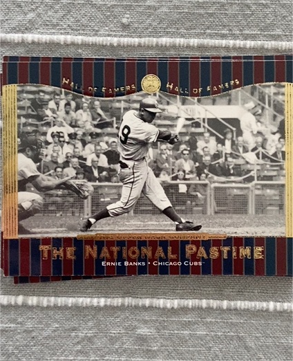 2001 Upper Deck Hall of Famers The National Pastime #70 Ernie Banks — front