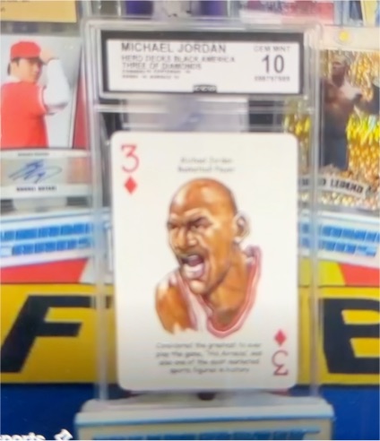 2005 Hero Decks Black America Three of Diamonds Michael Jordan — front