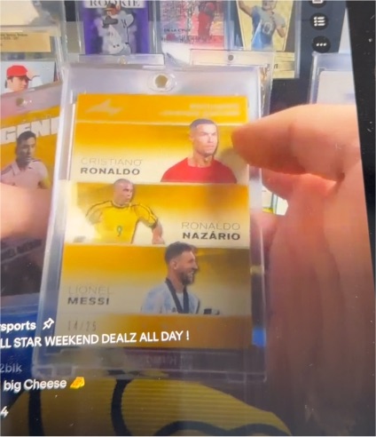 2024 Leaf Legends Triple #ELE-10 Cristiano Ronaldo / Ronaldo Nazário / Lionel Messi — front