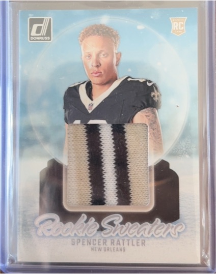 2024 Panini Donruss #RHS-SRA Spencer Rattler Rookie Holiday Sweaters — front