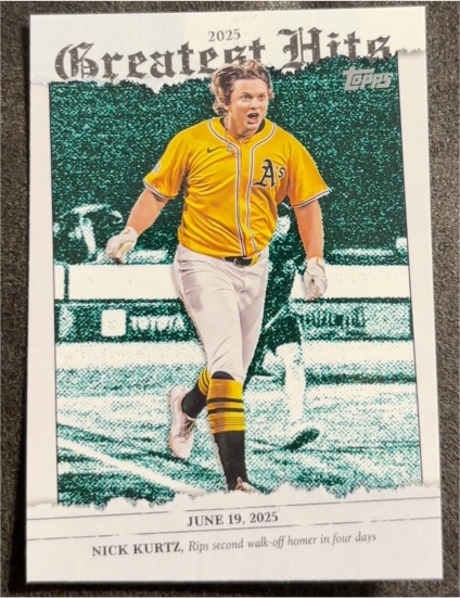 2026 Topps Series 1 #GH-23 Nick Kurtz Greatest Hits Athletics — front