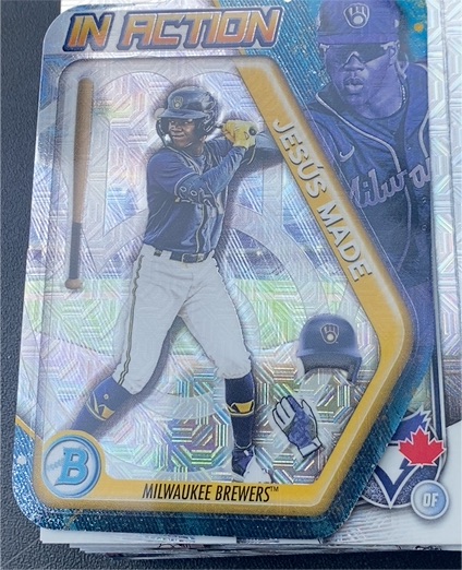 2025 Bowman Draft #BIA-5 Jesus Made In Action Milwaukee Brewers — front