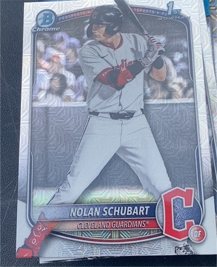2025 Bowman Draft #BDC-192 Nolan Schubart Chrome Mojo Refractor — front