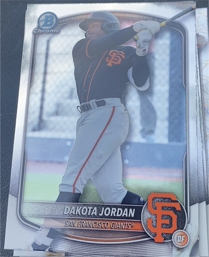 2025 Bowman Draft #BDC-139 Dakota Jordan Chrome — front