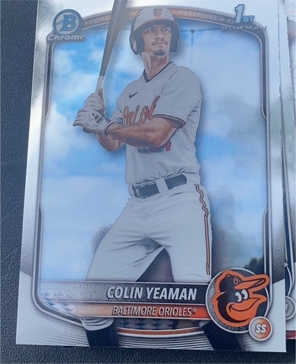 2025 Bowman Draft #BD-47 Colin Yeaman — front