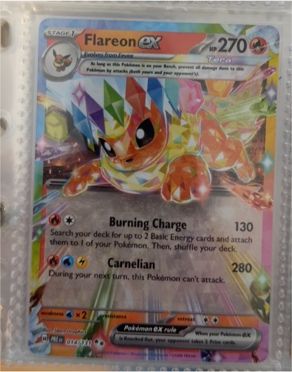 2025 Pokémon SV: Prismatic Evolutions #014 Flareon ex — front