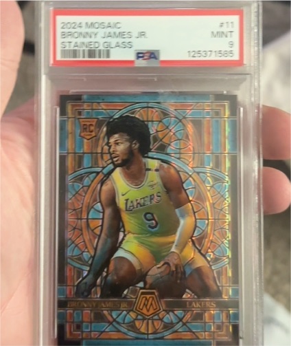 2024 Panini Mosaic #11 Bronny James Jr. Stained Glass — front