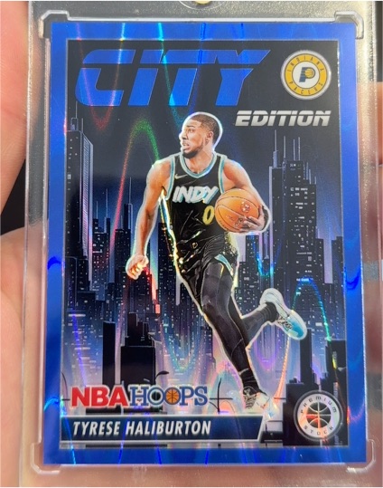 2023-24 Panini NBA Hoops Premium Stock City Edition #8 Tyrese Haliburton — front