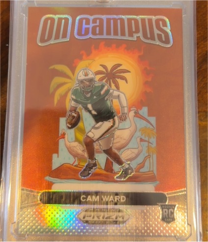 2025 Panini Prizm Draft Picks #OC-CWD Cam Ward On Campus — front