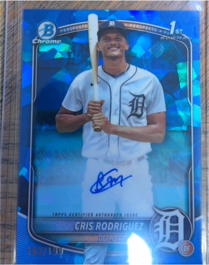 2025 Bowman Chrome #CPA-CR Cris Rodriguez — front