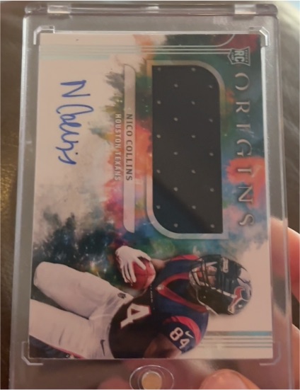 2021 Panini Origins Nico Collins Rookie Jumbo Patch Autograph — front