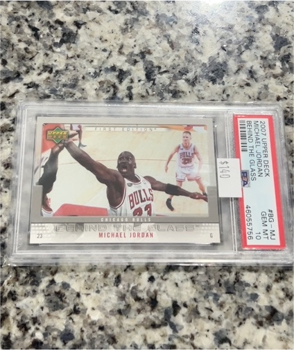 2007 Upper Deck First Edition #BG-MJ Michael Jordan Behind the Glass — front