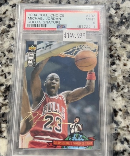 1994 Collector's Choice #402 Michael Jordan Gold Signature — front