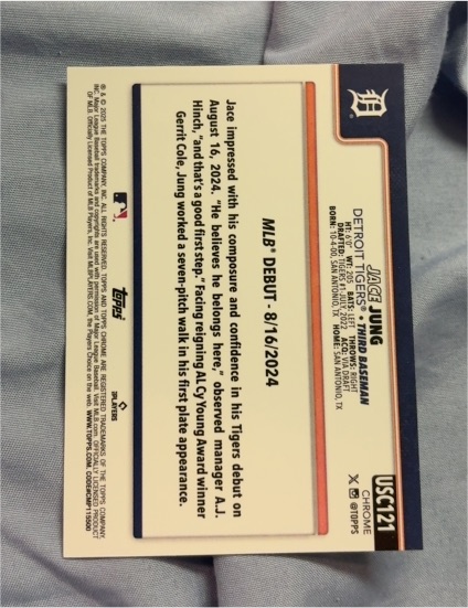 2025 Topps Chrome Update #USC121 Jace Jung — front