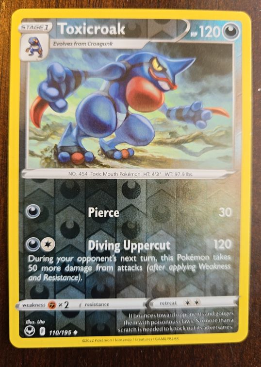 2022 Pokemon TCG Silver Tempest #110 Toxicroak — front