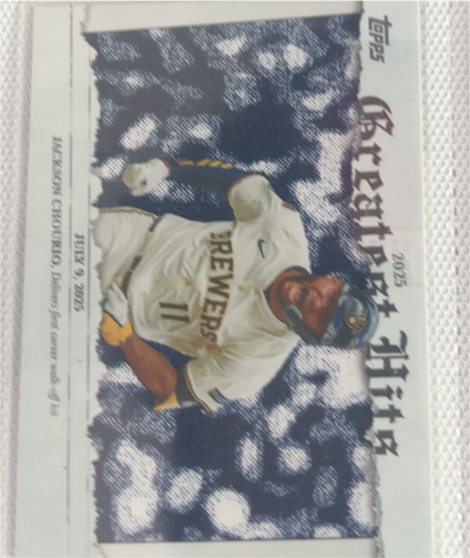 2026 Topps #GH-20 Jackson Chourio Greatest Hits — front