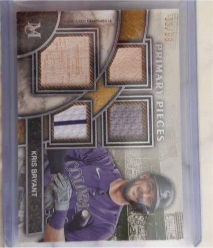 2024 Topps Museum Collection Primary Pieces Quad Relic Kris Bryant — front
