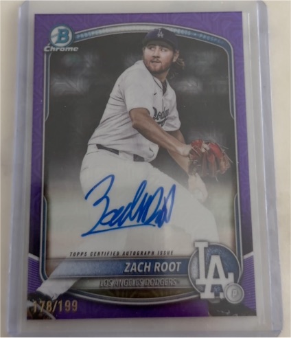2025 Bowman Draft Chrome #CPA-ZR Zach Root — front