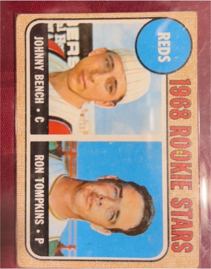 1968 Topps #247 Johnny Bench, Ron Tompkins — front