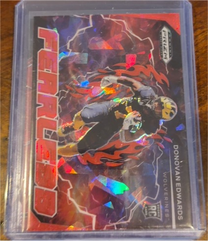 2025 Panini Prizm Draft Picks Fearless #F-DES Donovan Edwards — front