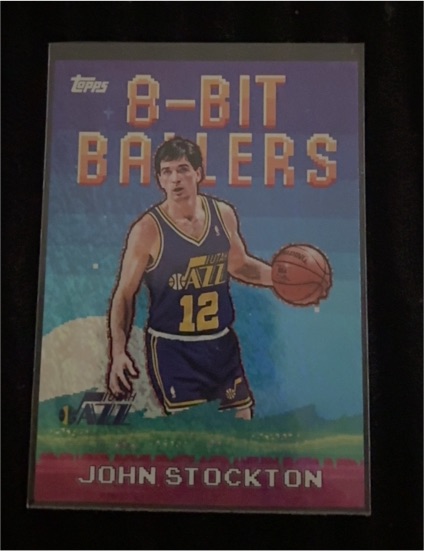 2025-26 Topps 8-Bit Ballers #8B-24 John Stockton — front