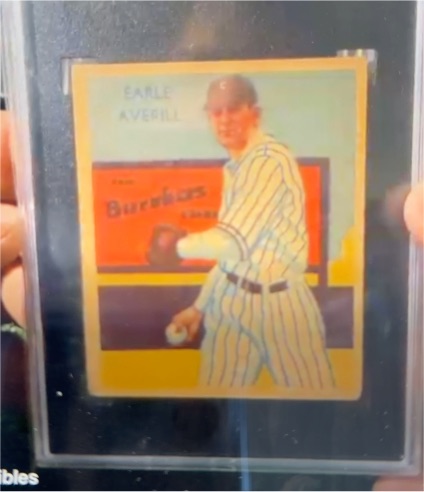 1935 Diamond Stars #35 Earle Averill — front