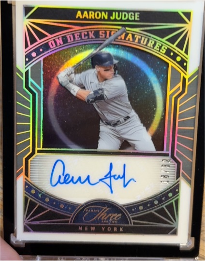 2024 Panini Three and Two On Deck Signatures #ODS-AJ Aaron Judge — front