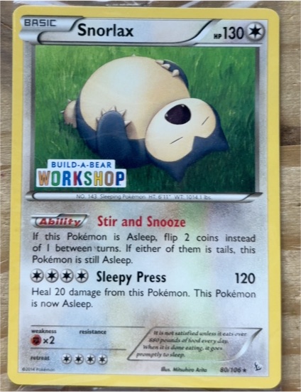 2014 Pokemon XY Flashfire #80 Snorlax — front