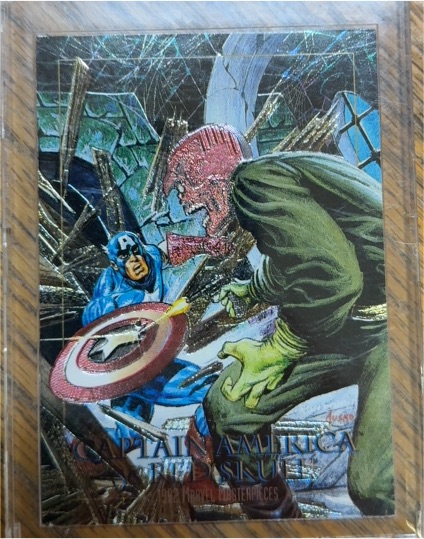1992 Marvel Masterpieces #5-D Captain America vs Red Skull — front