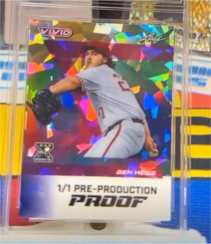 2024 Leaf Vivid #Ben Hess 1/1 Pre-Production Proof — front